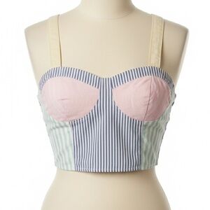 Hollister Multicolor Striped Crop Top